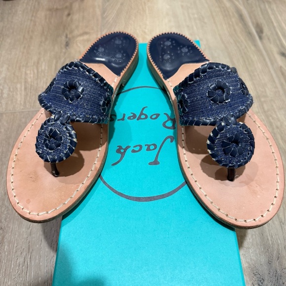 Jack Rogers Women's Navy Sandals - Picture 1 of 2